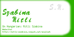 szabina mitli business card